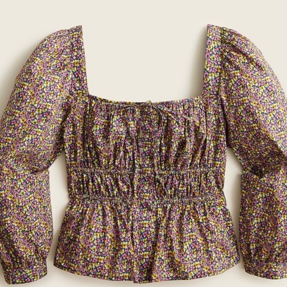 J. Crew x Liberty Fabrics Floral Puff Sleeve Blouse